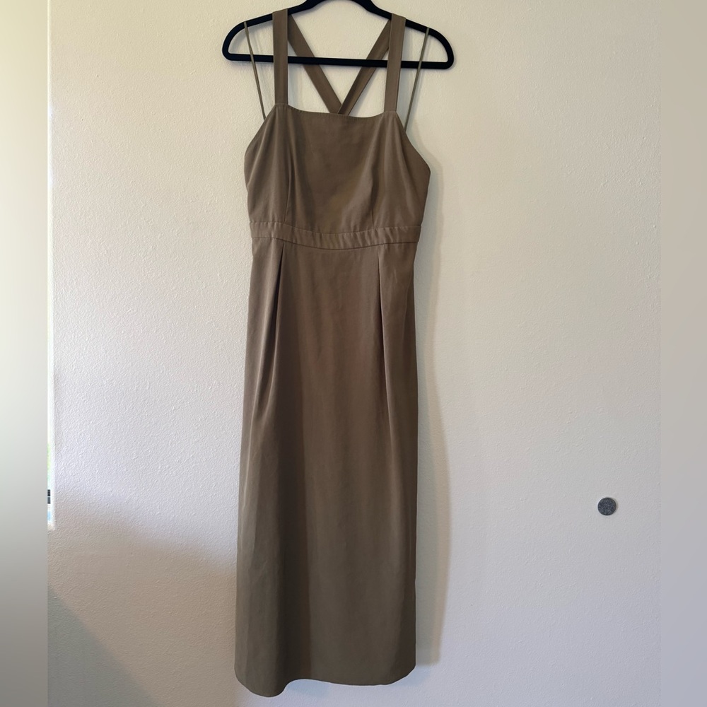 Topshop Cross Back Midi Dress